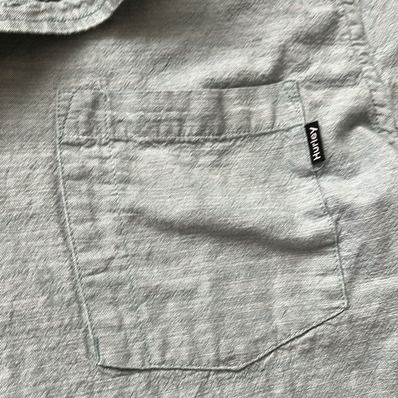 Hurley Mens Short Sleeve Button Down Shirt Size L - Picture 4 of 12